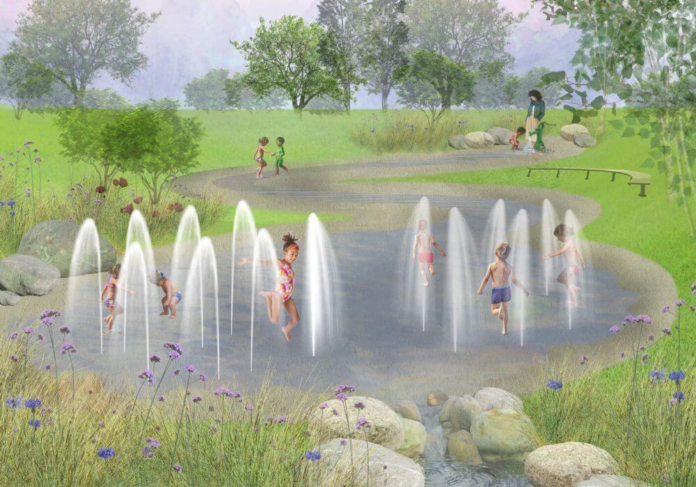 Artist impression of proposed water feature